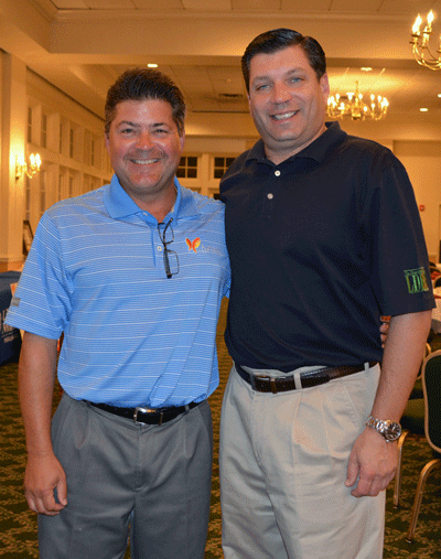Board President Gino Valiant (left) and Immediate Past President Jim Paone (right) at Autism New Jersey's 15th Annual Golf Outing
